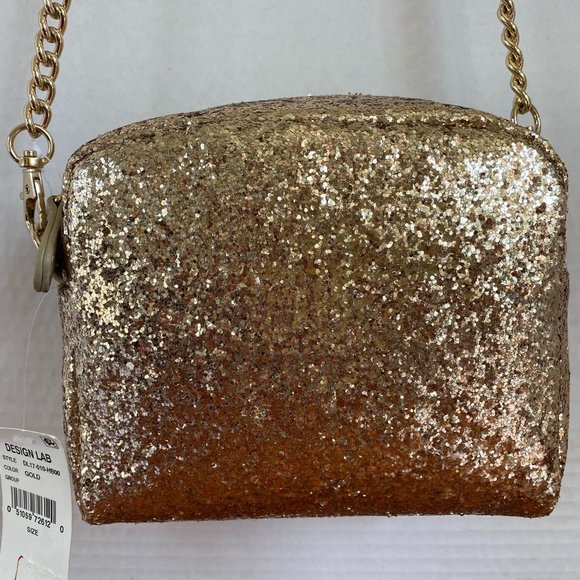 Design Lab Gold Glitter Shoulder Bag - Picture 3 of 6